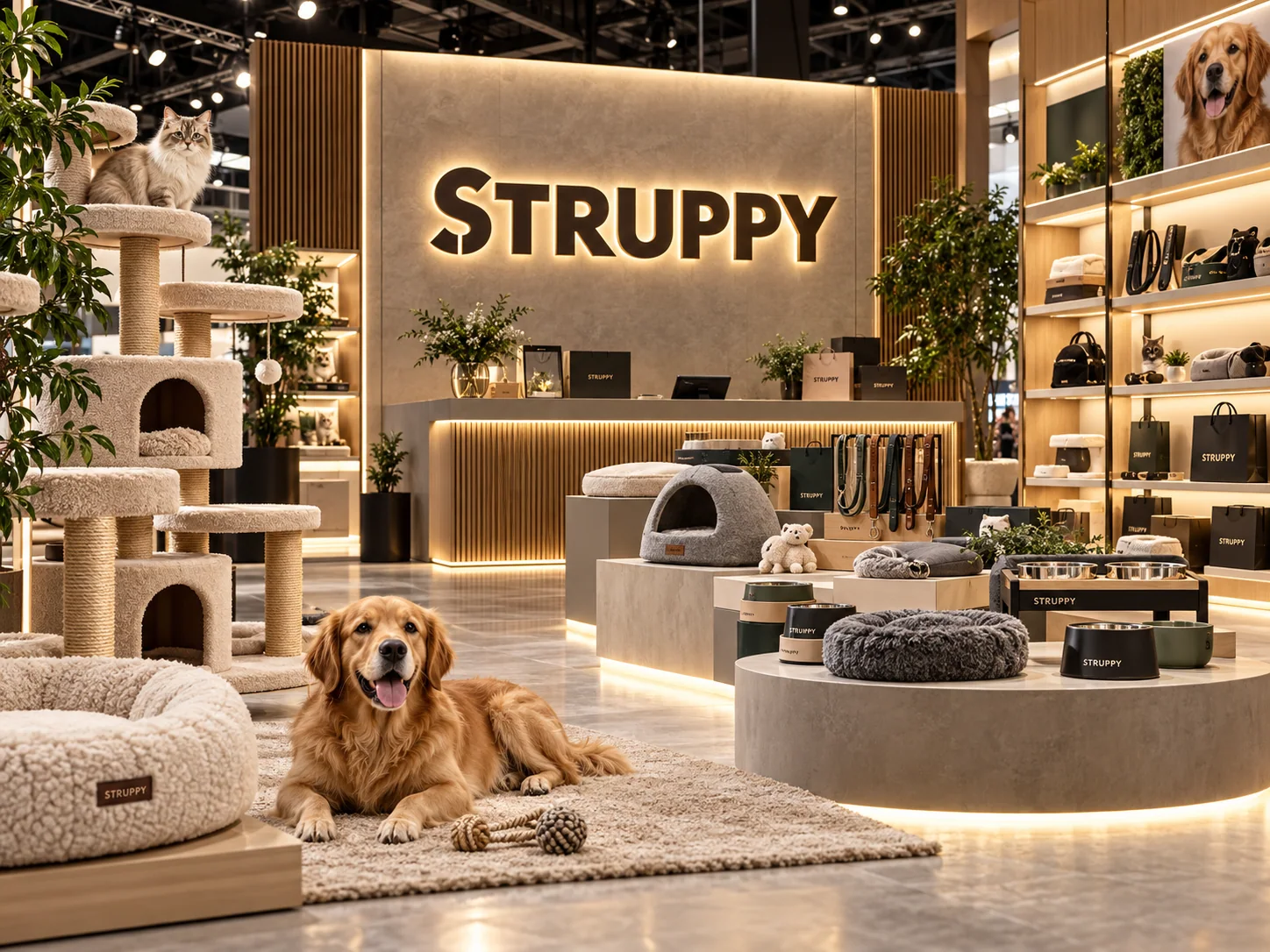 Illustrative STRUPPY showroom and product concept